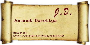 Juranek Dorottya névjegykártya